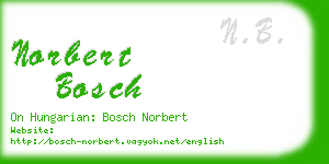 norbert bosch business card